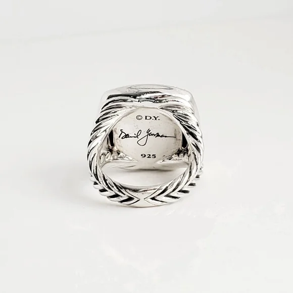 David Yurman 17mm Albion Pavé Diamond Ring Size 7 - Picture 5 of 5